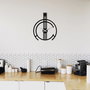 Wallity Reloj de Pared Decorativo de Metal Negro